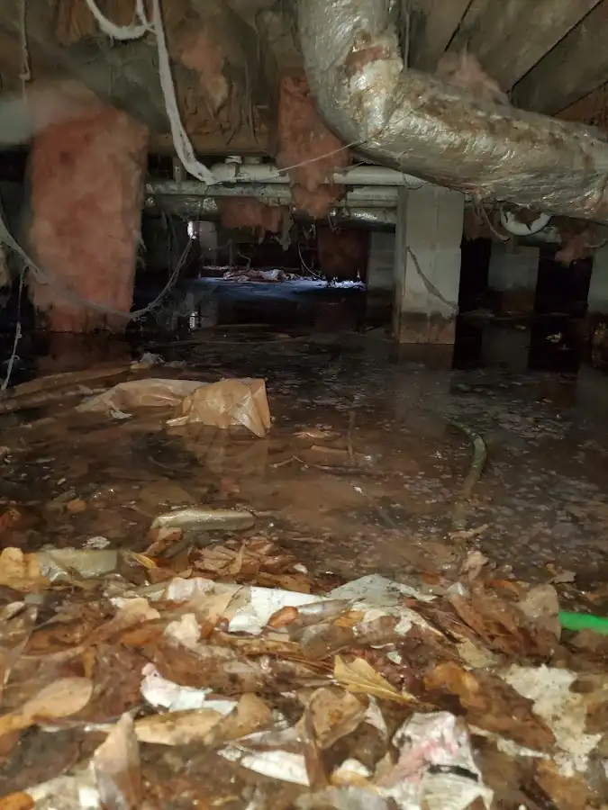 Crawl space flood assessment for Commercial Water Damage Restoration in Alliance